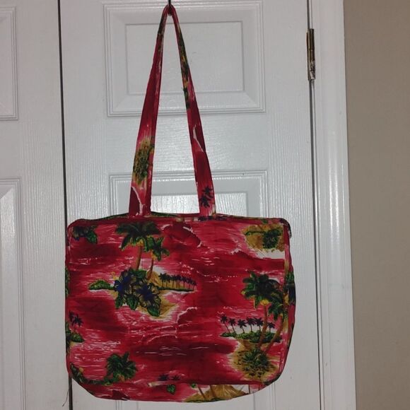 Tropical Hawaiian beach bag computer bag carry all tote - Picture 1 of 5